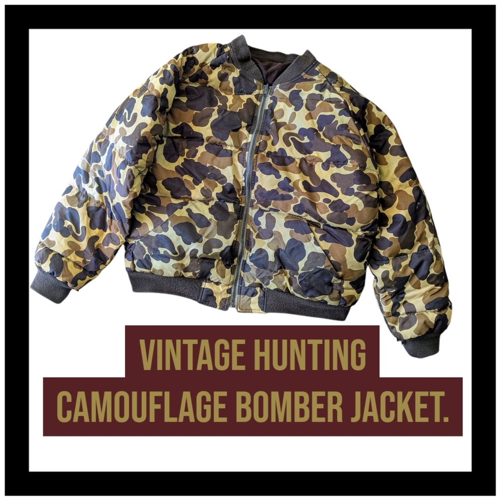 Vintage Camouflage Bomber Jacket
